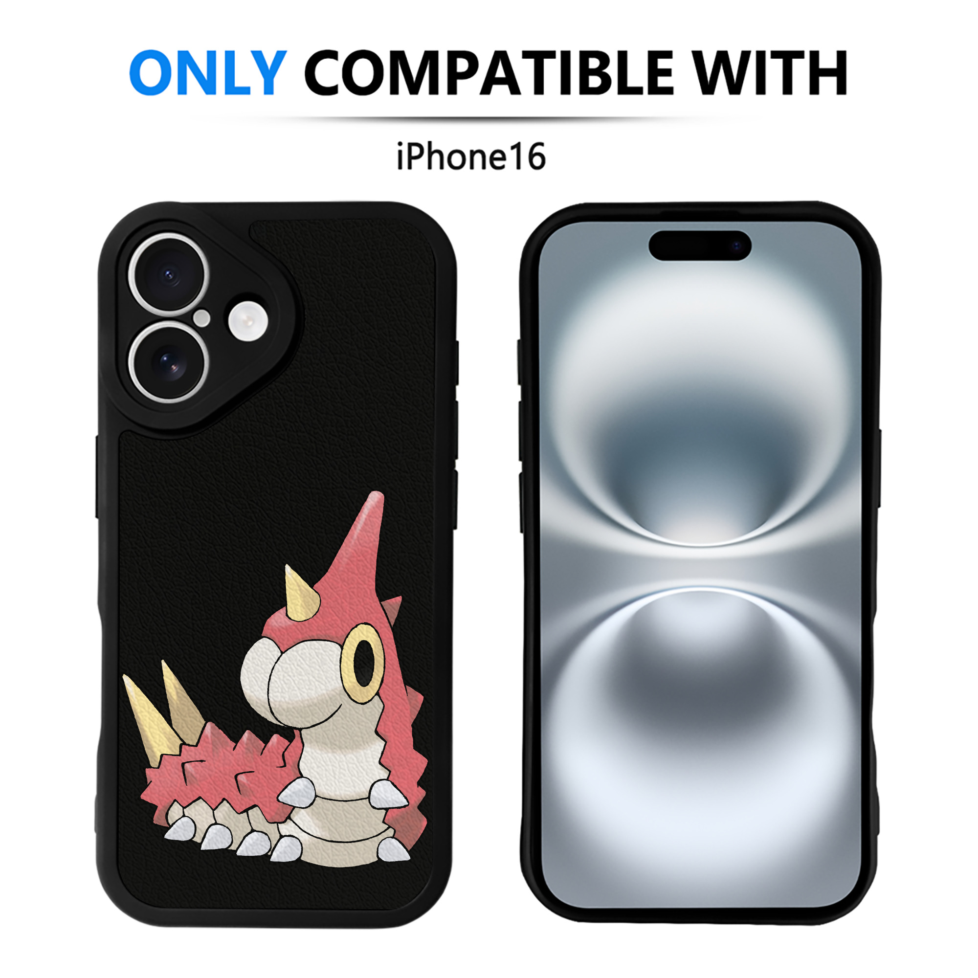 （画像用） ポケットモンスター Pokémon 【iPhone 16シリーズ対応】シリコンスマホケース（レザー調） 材質：シリコン